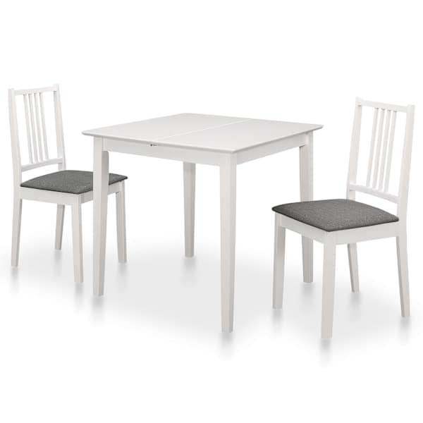 vidaXL 3-osaline s&ouml;&ouml;gitoakomplekt, MDF, valge