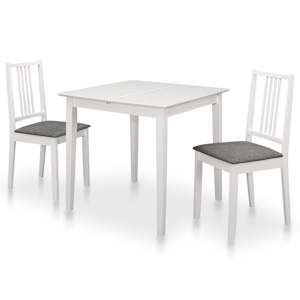 3dílný jídelní set MDF bílý - obrázek 1