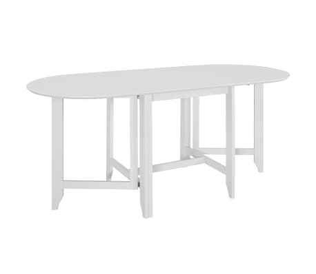 vidaXL Valgomojo baldų komplektas, 7d., baltos sp., MDF