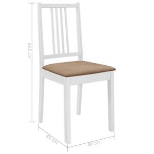 5dílný jídelní set MDF bílý - obrázek 12