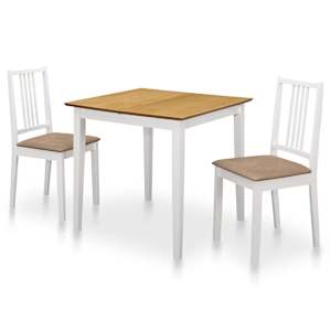 vidaXL 3-osaline s&ouml;&ouml;gitoa komplekt, MDF, valge