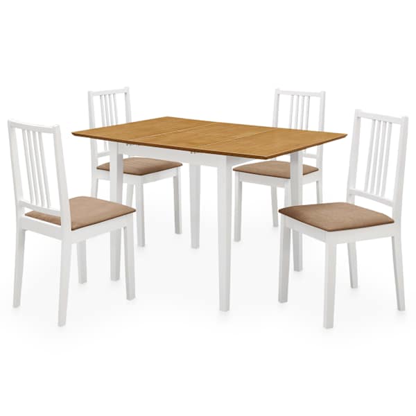 vidaXL 5-osaline s&ouml;&ouml;gitoa komplekt, MDF, valge