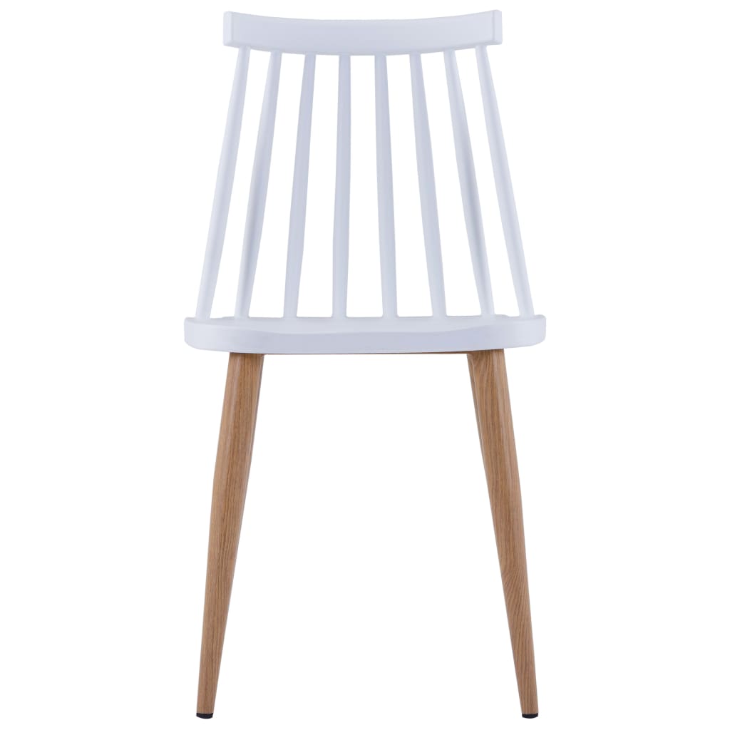 vidaXL Dining Chairs 4 pcs White Plastic