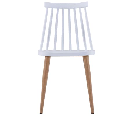 vidaXL Krzesła stołowe, 4 szt., białe, plastikowe