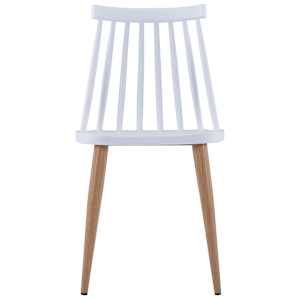 vidaXL Cadeiras de jantar 4 pcs pl&aacute;stico branco