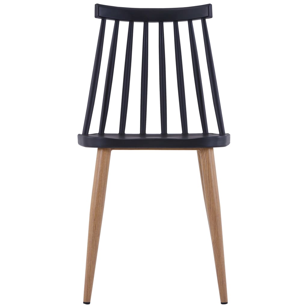 vidaXL Jídelní židle 6 ks černé plast ocel