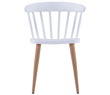 vidaXL Spisestoler 4 stk hvit plast