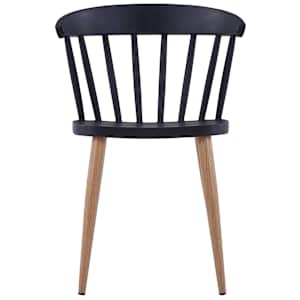 vidaXL Spisestoler 6 stk svart plast