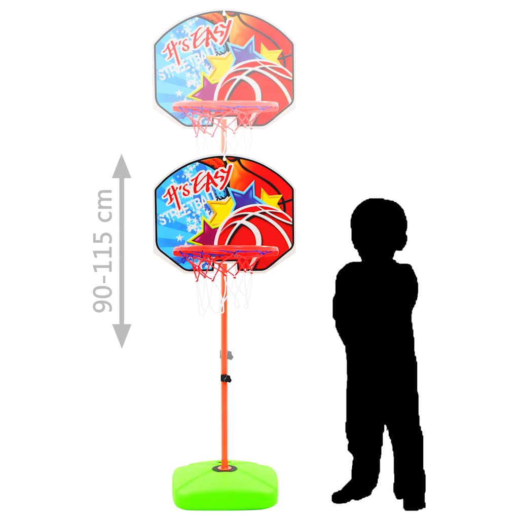 Ensemble De Panier Et De Ballon De Basket Pour Enfants VidaXL 18 width=274