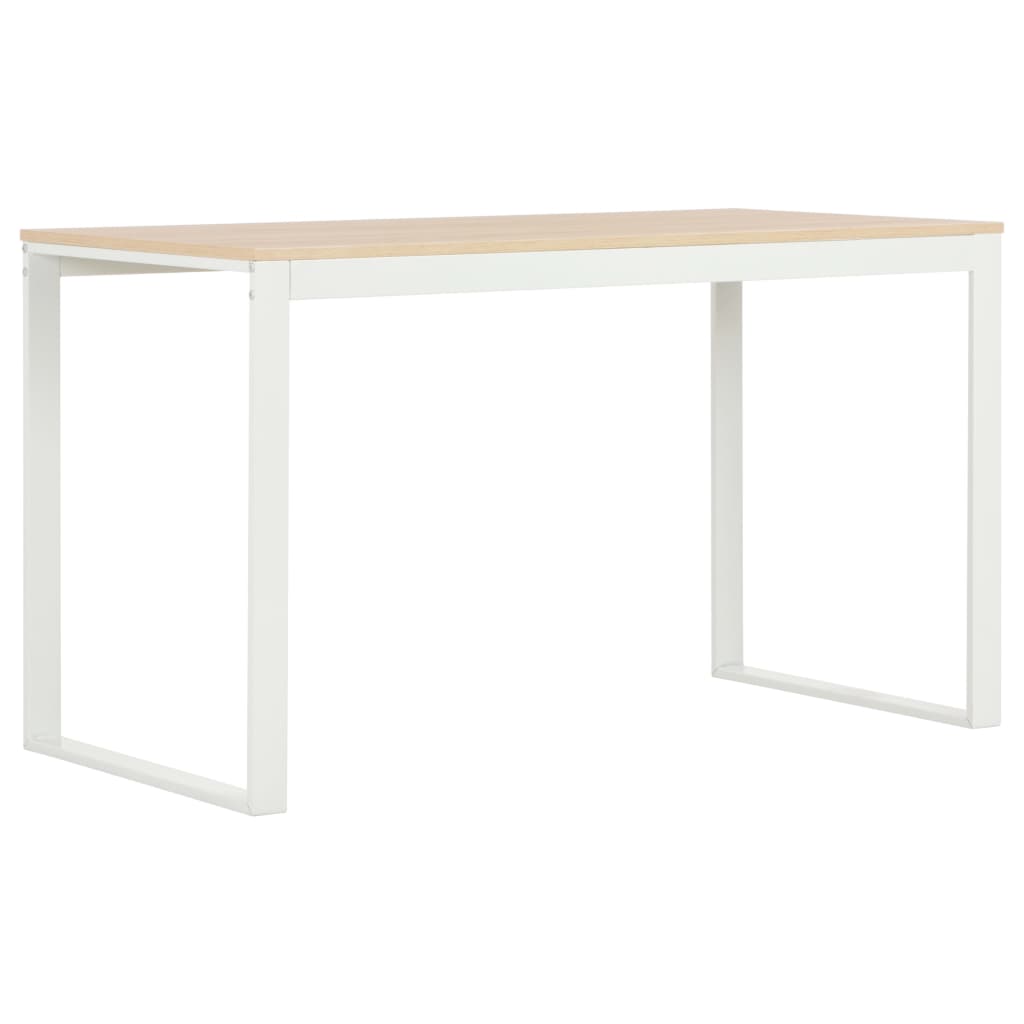 

vidaXL Computer Desk White and Oak 47.2"x23.6"x27.6"