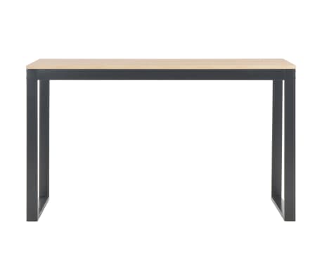 vidaXL Computer Desk Black and Oak 47.2"x23.6"x27.6"