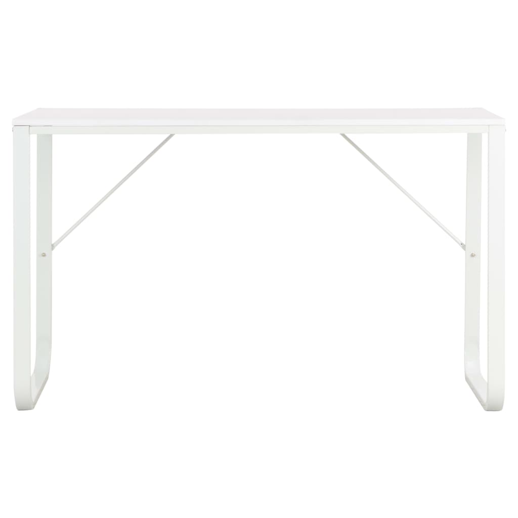 vidaXL Bureau d'ordinateur Blanc 120x60x73 cm