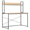 vidaXL arvutilaud, must ja tamm, 120 x 60 x 138 cm