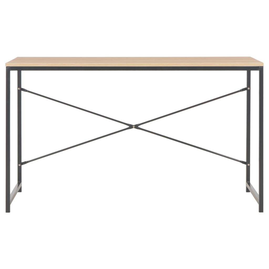 

vidaXL Computerbureau 120x60x70 cm zwart en eikenkleurig