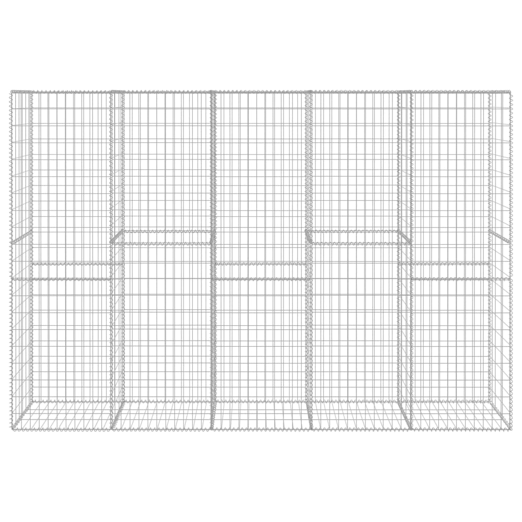 vidaXL Schanskorfmuur met deksel 300x50x200 cm gegalvaniseerd staal afbeelding