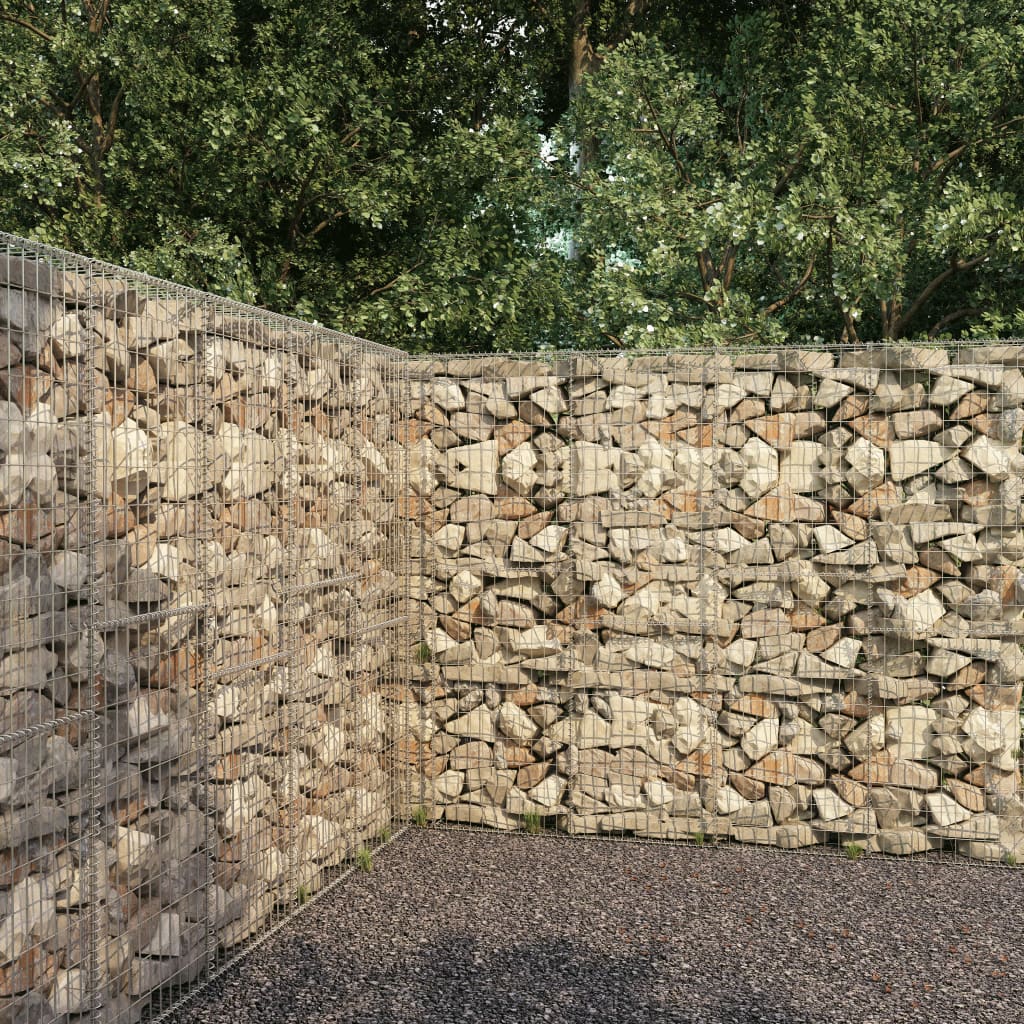 horganyzott acél gabion fal fedéllel 300 x 50 x 200 cm