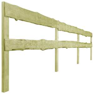 vidaXL dārza žogi, 5 gab., impregnēts priedes koks, 510x60 cm