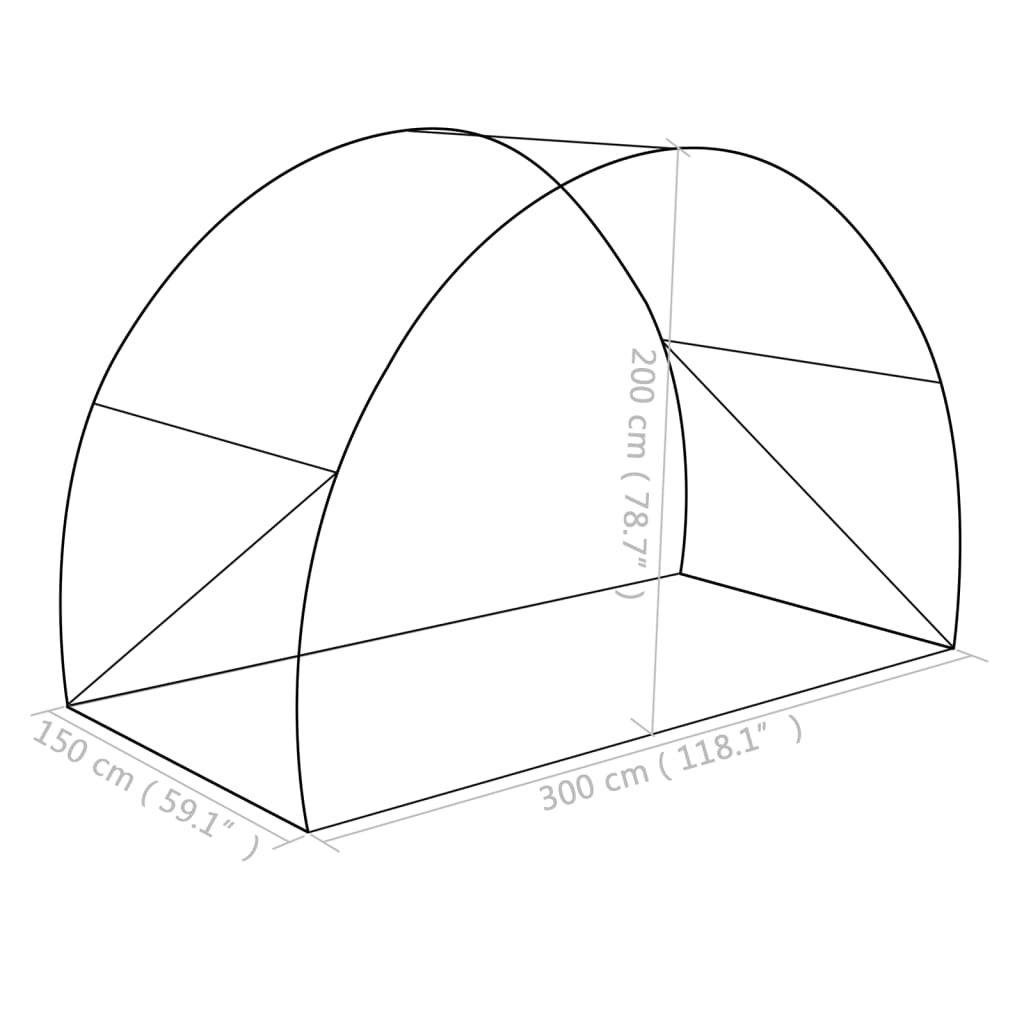 melegház 4,5 m² 300 x 150 x 200 cm