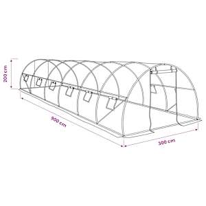 Fóliovník 27 m² 900 x 300 x 200 cm - obrázek 12