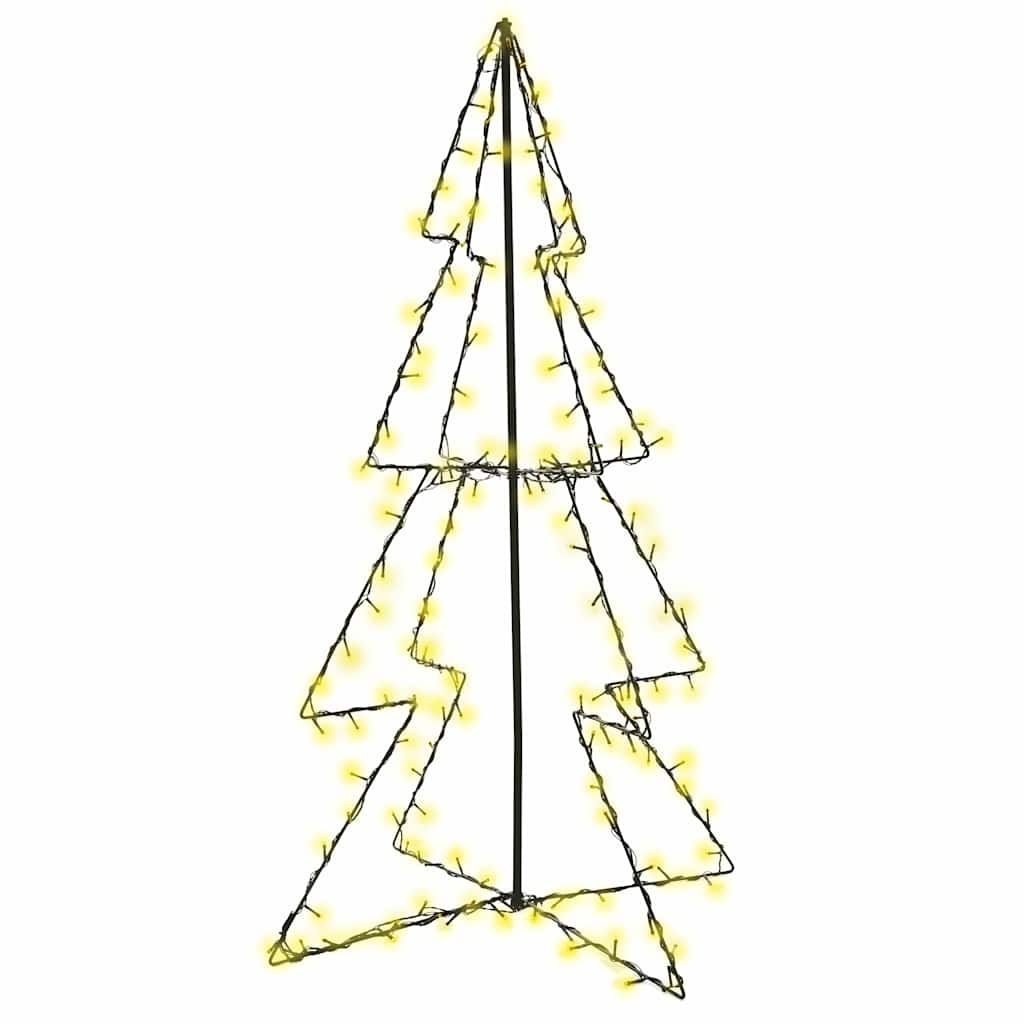 vidaXL Vánoční stromek kužel 160 LED diod dovnitř i ven 78 x 120 cm