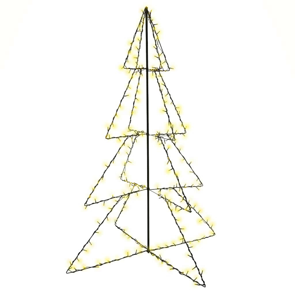 vidaXL Vánoční stromek kužel 240 LED diod dovnitř i ven 115 x 150 cm