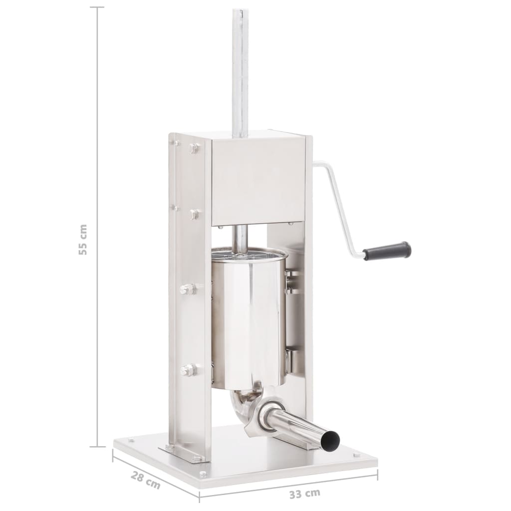 Insaccatrice Manuale Argento 3 L In Acciaio Inossidabile VidaXL 18 width=274