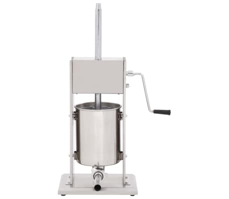 vidaXL Rankinis de&scaron;rų kim&scaron;tuvas, sidab. sp., 10l, nerūdijantis plienas