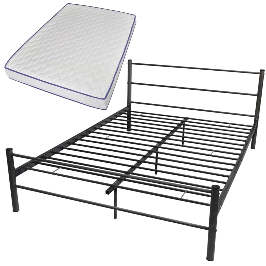 Bed Frame with Memory Foam Mattress Double Size