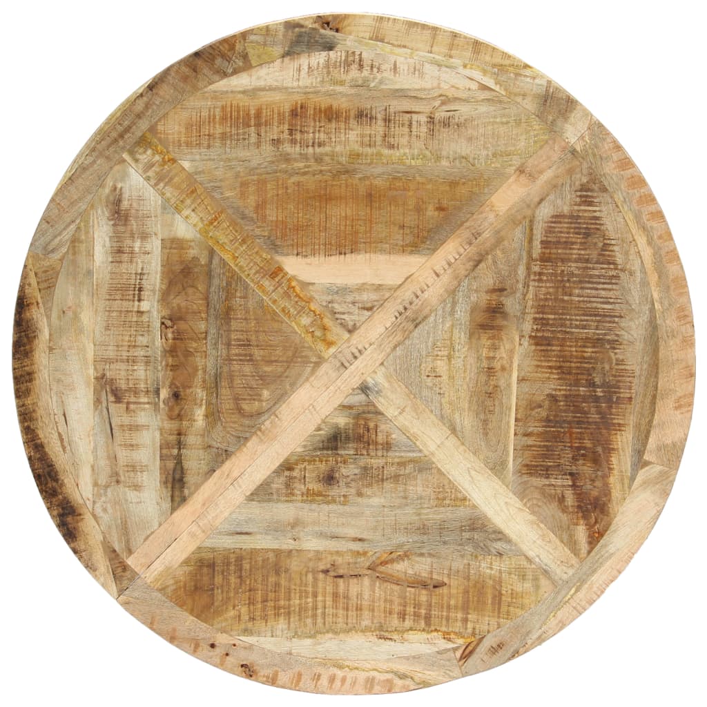 Solid Mango Wood Dining Table Round Dining Room Table 150 cm/120 cm économies vidaXL