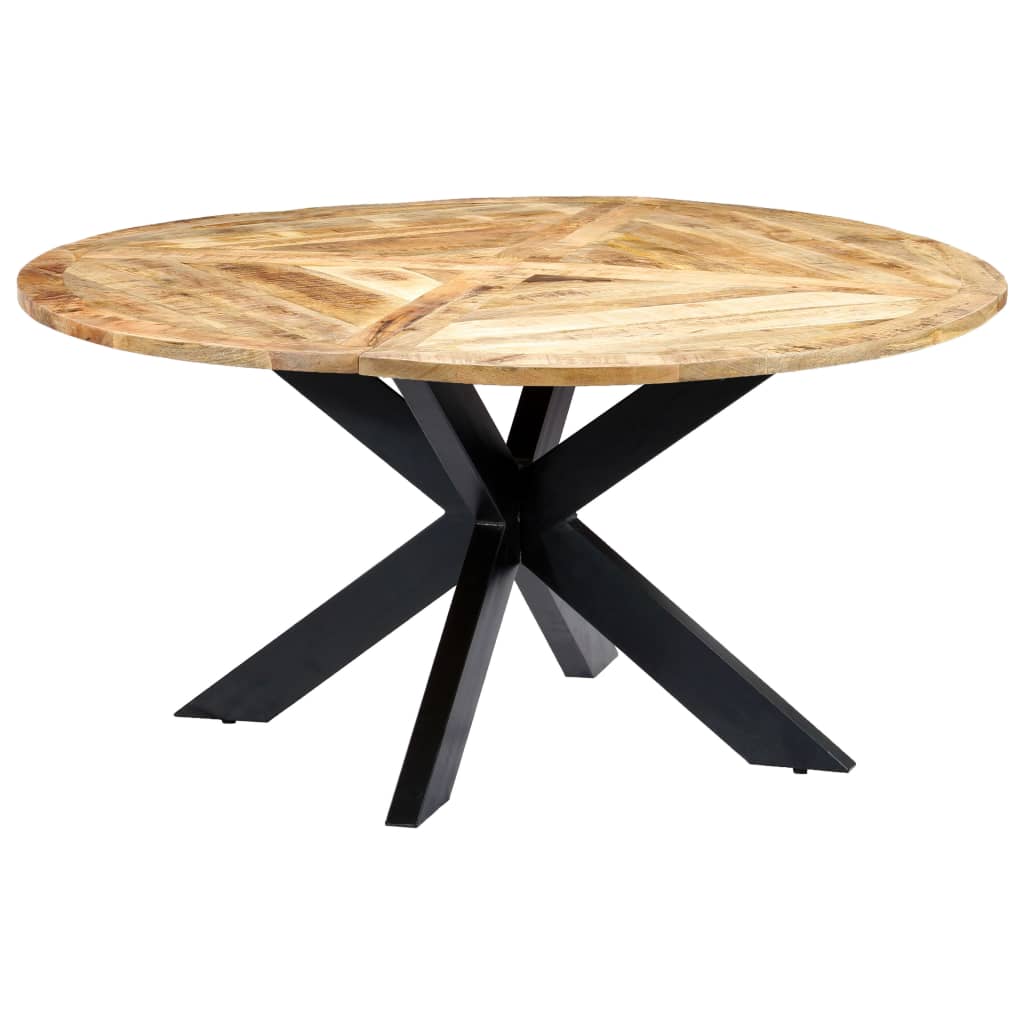 vidaXL Jídelní stůl kulatý 150 x 76 cm masivní mangovníkové dřevo
