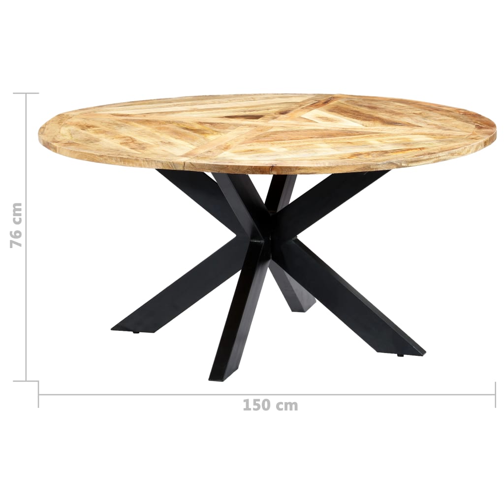 komme til syne kost Ringlet spisebord 150 x 76 cm massivt mangotræ rundt • Hjemshop.dk