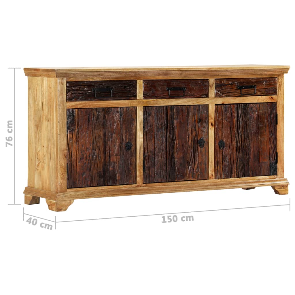 Sideboard 150×40×76 cm Massivholz Mango | Stepinfit.de