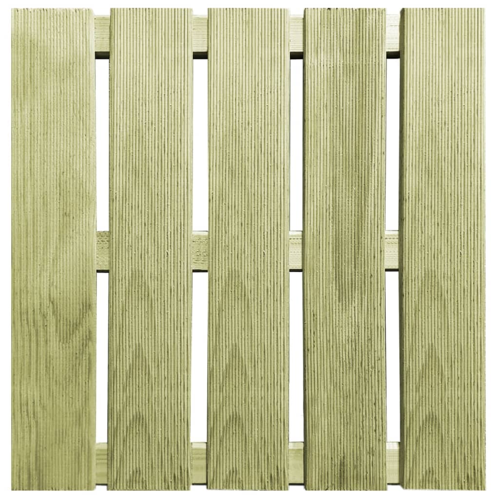 vidaXL Plăci de pardoseală, 18 buc., verde, 50 x 50 cm, lemn