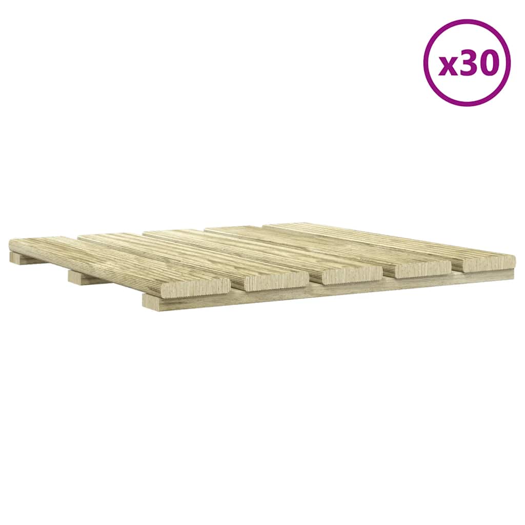 Terrassenfliesen 30 Stk. 50×50 cm Holz Grün - Image 2