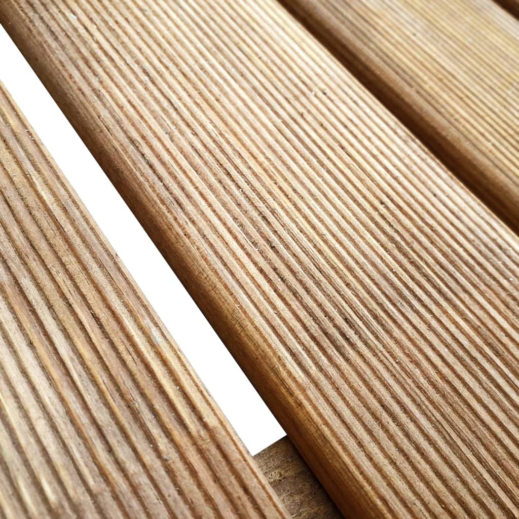 12 ks terasové dlaždice 50 x 50 cm dřevo hnědé