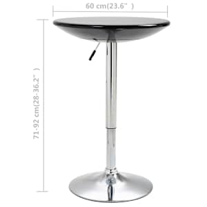 Barový stůl černý Ø 60 cm ABS - obrázek 5