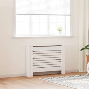 Pokrov za radiator bel 112x19x81,5 cm MDF