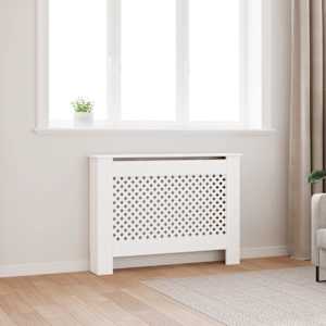 Pokrov za radiator bel 112x19x81,5 cm MDF
