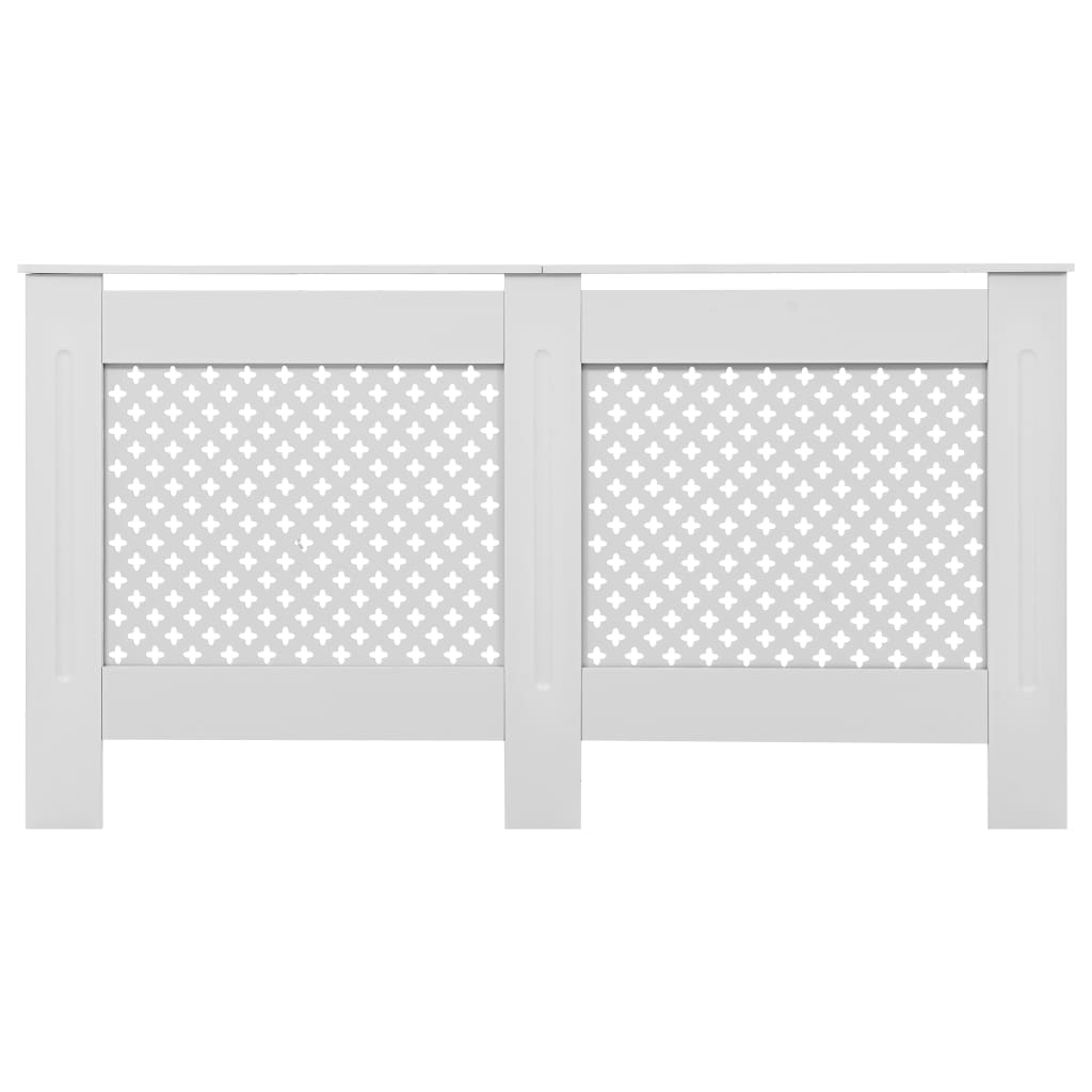 vidaXL Radiator Cover White 59.8"x7.5"x32.1" MDF