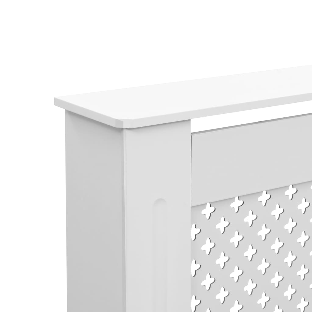 vidaXL Radiator Cover White 59.8"x7.5"x32.1" MDF