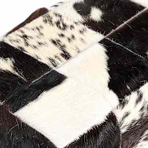 Lavice 110 cm černá patchwork pravá kozí kůže - obrázek 4