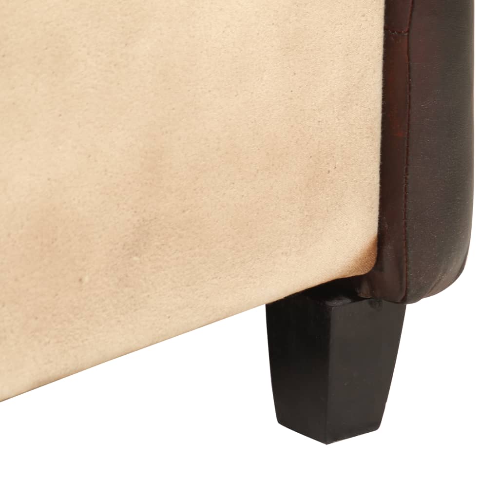 Fauteuil Brun Roux Et Noir Cuir Véritable VidaXL 16 width=274