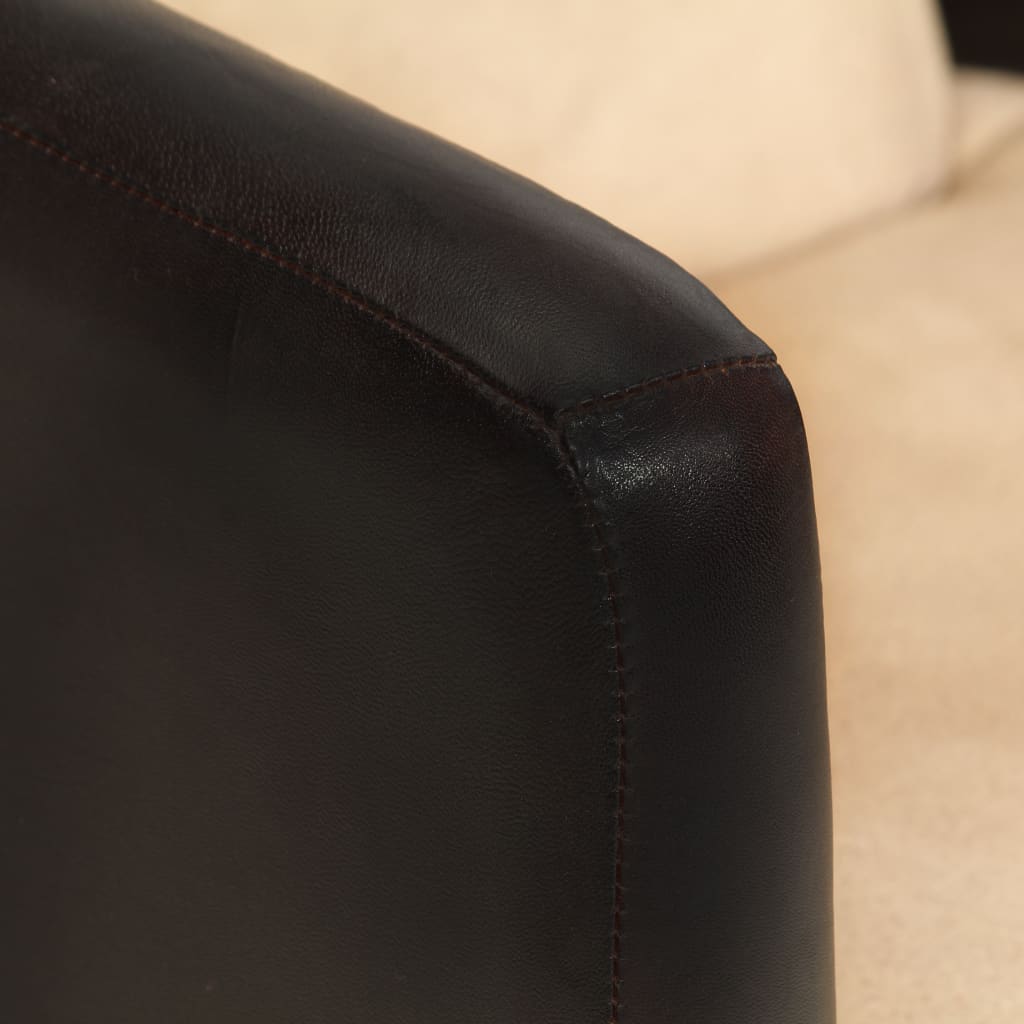 Fauteuil Brun Roux Et Noir Cuir Véritable VidaXL 17 width=274