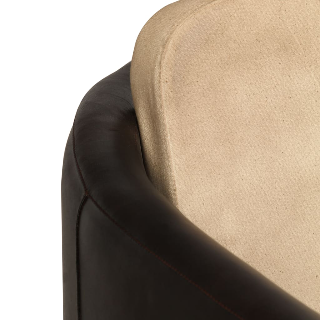 Fauteuil Brun Roux Et Noir Cuir Véritable VidaXL 18 width=274