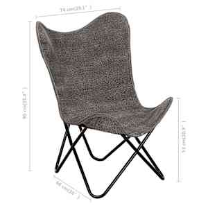 Křeslo Butterfly antracitové textil - obrázek 11