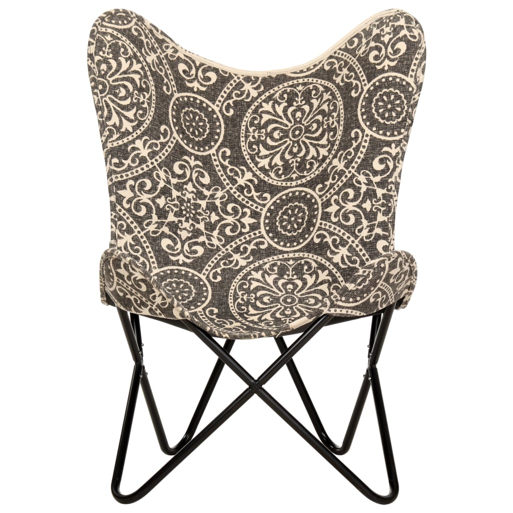

vidaXL Vlinderstoel met print canvas