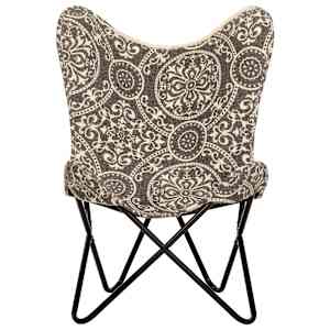 vidaXL Sommerfuglstol trykt lerret