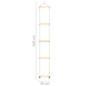 Dětský provazový žebřík masivní dřevo a PE 30 x 168 cm - obrázek 5