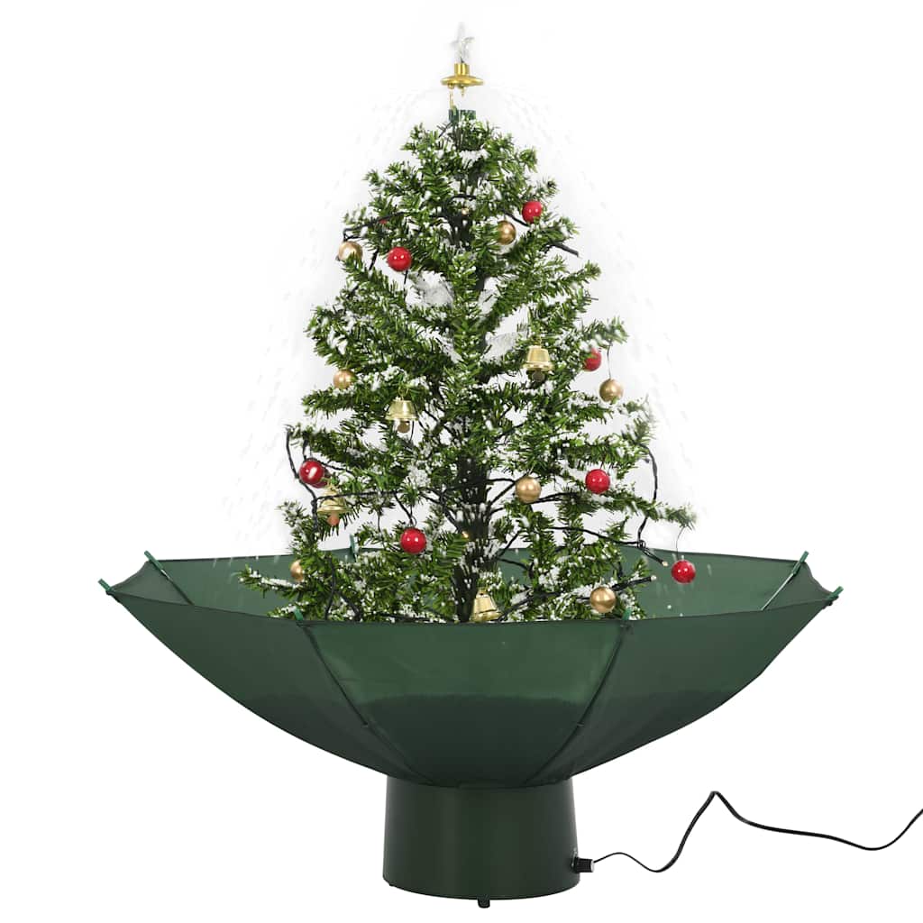 

vidaXL Kerstboom sneeuwend met paraplubasis 75 cm groen