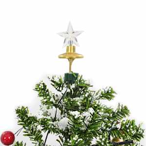 Sněžící vánoční stromeček s deštníkovým stojanem zelený 75 cm - obrázek 5